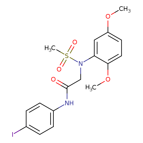 2-[2,5-dimethoxy(methylsulfonyl)anilino]-N-(4-iodophenyl)acetamide