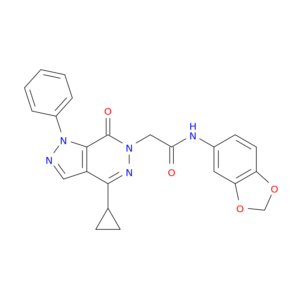 N-(2H-1,3-benzodioxol-5-yl)-2-{4-cyclopropyl-7-oxo-1-phenyl-1H,6H,7H-pyrazolo[3,4-d]pyridazin-6-yl}acetamide