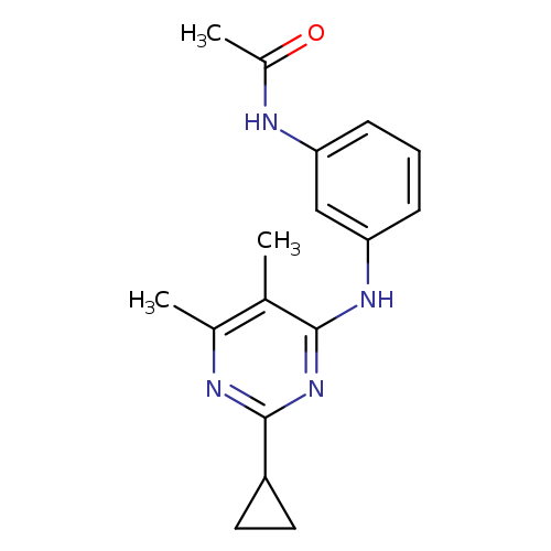 N-{3-[(2-cyclopropyl-5,6-dimethylpyrimidin-4-yl)amino]phenyl}acetamide