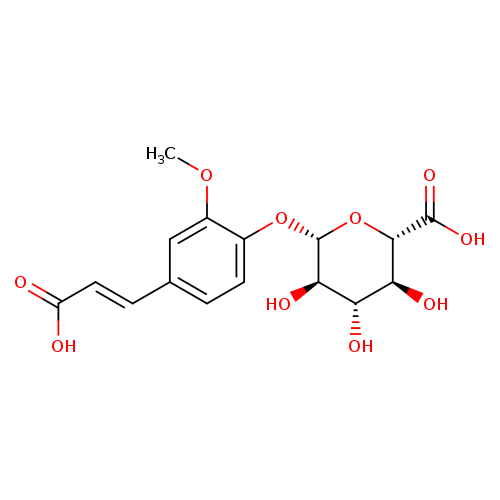 (2S,3S,4S,5R,6S)-6-[4-[(E)-2-carboxyethenyl]-2-methoxy-phenoxy]-3,4,5-trihydroxy-oxane-2-carboxylic acid