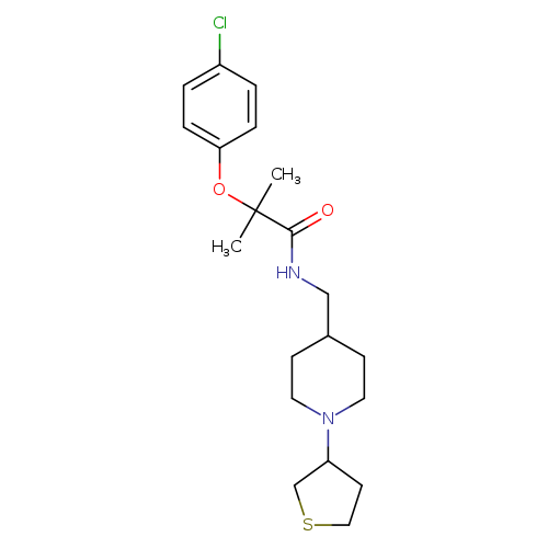 2-(4-chlorophenoxy)-2-methyl-N-{[1-(thiolan-3-yl)piperidin-4-yl]methyl}propanamide