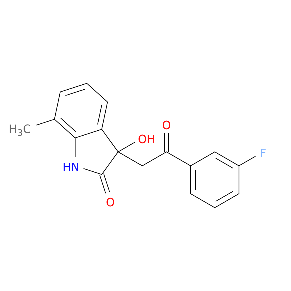 3-[2-(3-fluorophenyl)-2-oxoethyl]-3-hydroxy-7-methyl-2,3-dihydro-1H-indol-2-one