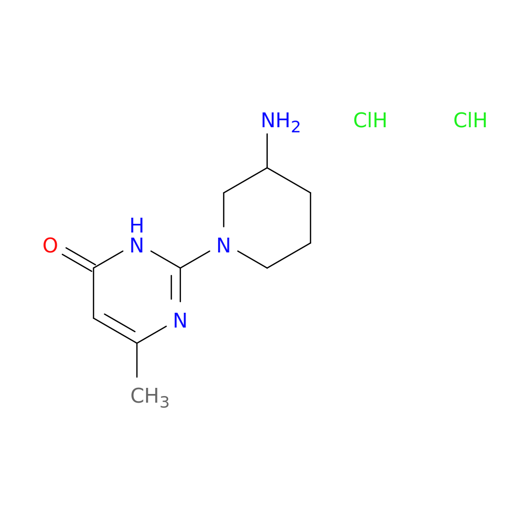 2-(3-aminopiperidin-1-yl)-6-methyl-3,4-dihydropyrimidin-4-one dihydrochloride