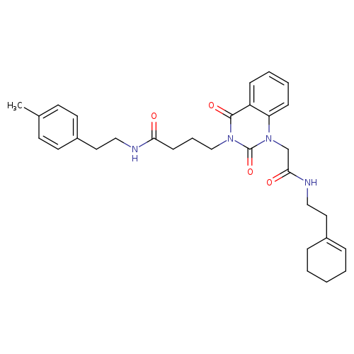 4-[1-({[2-(cyclohex-1-en-1-yl)ethyl]carbamoyl}methyl)-2,4-dioxo-1,2,3,4-tetrahydroquinazolin-3-yl]-N-[2-(4-methylphenyl)ethyl]butanamide