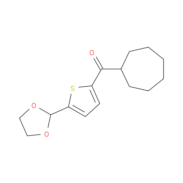 Cycloheptyl 5-(1,3-dioxolan-2-yl)-2-thienyl ketone