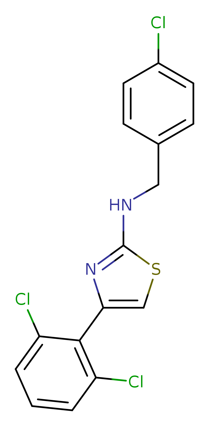 N-[(4-chlorophenyl)methyl]-4-(2,6-dichlorophenyl)-1,3-thiazol-2-amine