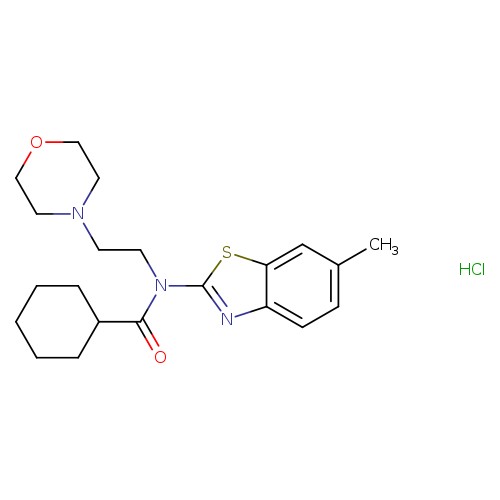 N-(6-methyl-1,3-benzothiazol-2-yl)-N-[2-(morpholin-4-yl)ethyl]cyclohexanecarboxamide hydrochloride
