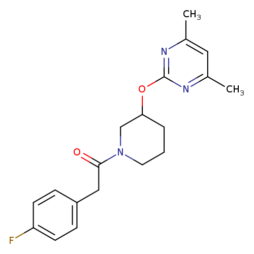 1-{3-[(4,6-dimethylpyrimidin-2-yl)oxy]piperidin-1-yl}-2-(4-fluorophenyl)ethan-1-one