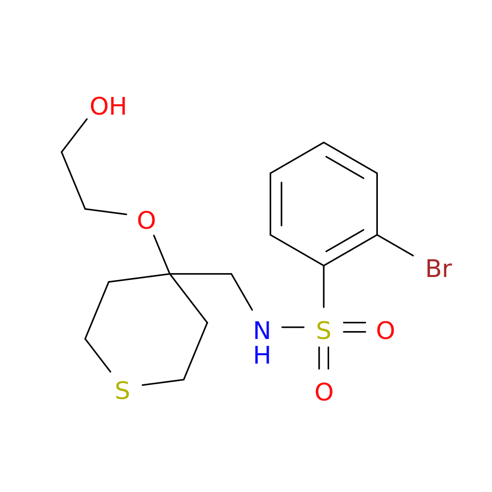 2-bromo-N-{[4-(2-hydroxyethoxy)thian-4-yl]methyl}benzene-1-sulfonamide