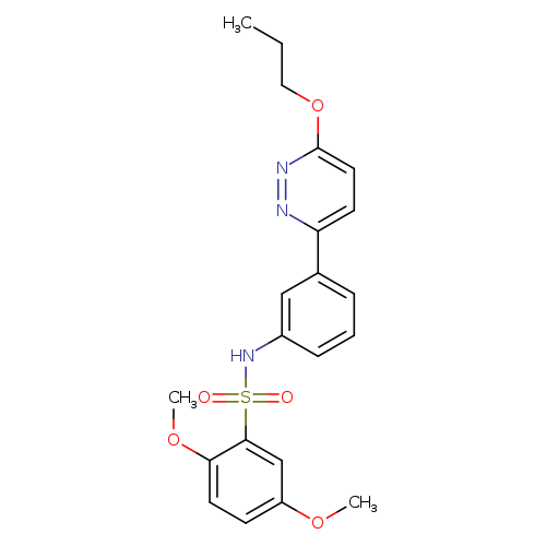 2,5-dimethoxy-N-[3-(6-propoxypyridazin-3-yl)phenyl]benzene-1-sulfonamide