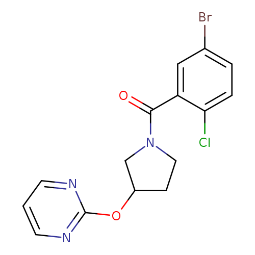 2-{[1-(5-bromo-2-chlorobenzoyl)pyrrolidin-3-yl]oxy}pyrimidine