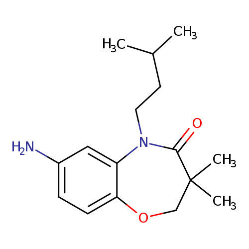 7-AMINO-3,3-DIMETHYL-5-(3-METHYLBUTYL)-2,3-DIHYDRO-1,5-BENZOXAZEPIN-4(5H)+