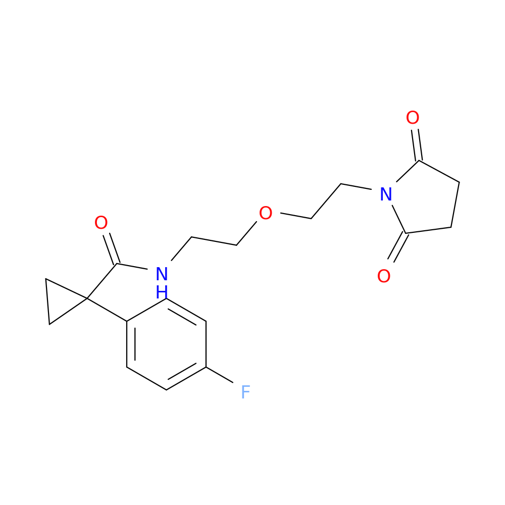 N-{2-[2-(2,5-dioxopyrrolidin-1-yl)ethoxy]ethyl}-1-(4-fluorophenyl)cyclopropane-1-carboxamide