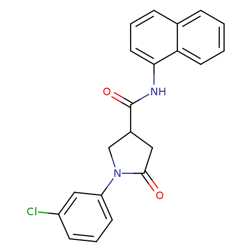 1-(3-chlorophenyl)-N-(1-naphthyl)-5-oxo-3-pyrrolidinecarboxamide