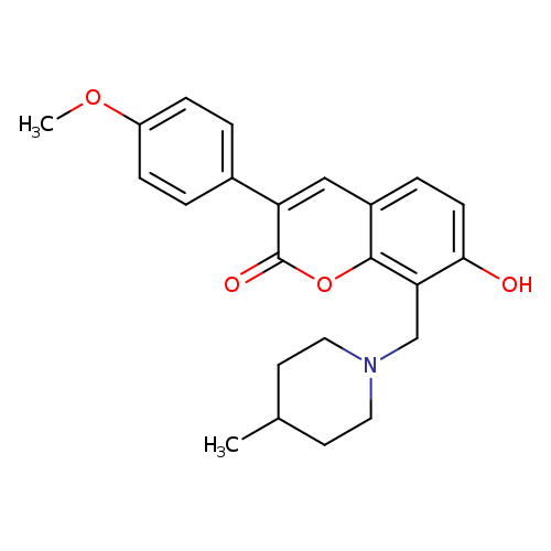 7-hydroxy-3-(4-methoxyphenyl)-8-[(4-methylpiperidin-1-yl)methyl]-2H-chromen-2-one