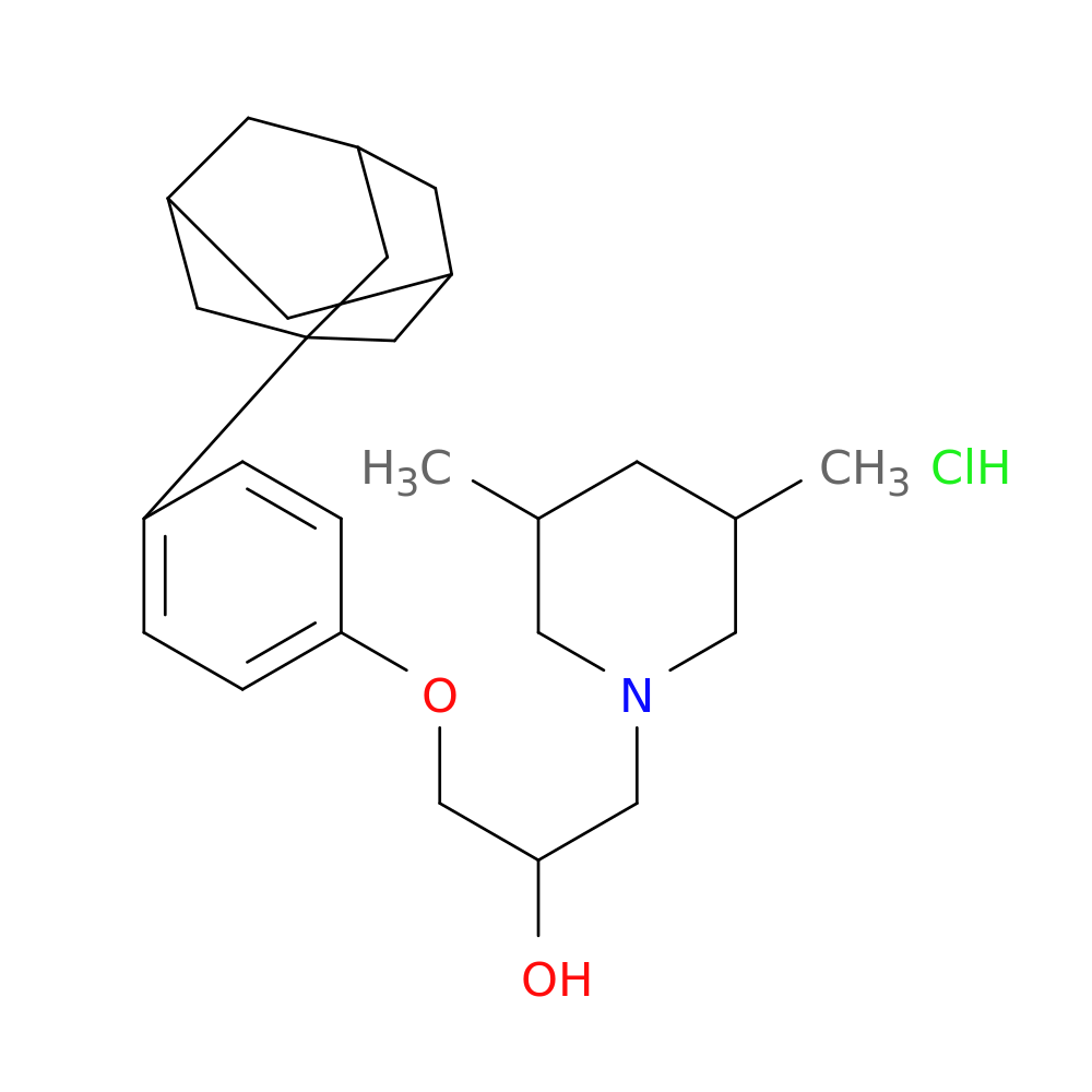 1-[4-(adamantan-1-yl)phenoxy]-3-(3,5-dimethylpiperidin-1-yl)propan-2-ol hydrochloride
