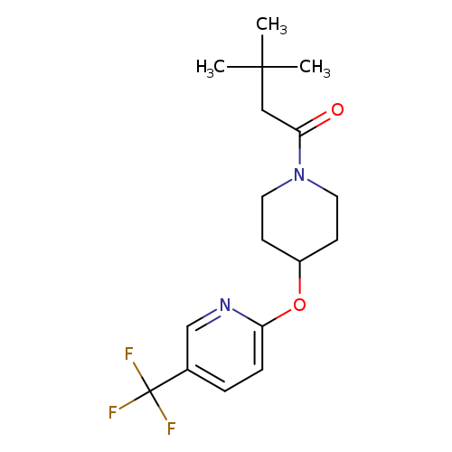 3,3-dimethyl-1-(4-{[5-(trifluoromethyl)pyridin-2-yl]oxy}piperidin-1-yl)butan-1-one