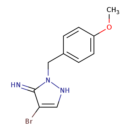 4-bromo-2-[(4-methoxyphenyl)methyl]-2,3-dihydro-1H-pyrazol-3-imine