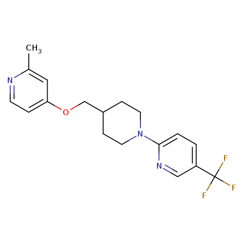 2-(4-{[(2-methylpyridin-4-yl)oxy]methyl}piperidin-1-yl)-5-(trifluoromethyl)pyridine