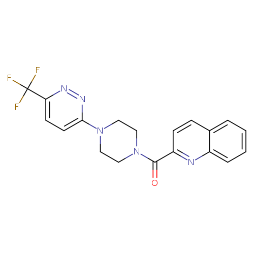 2-{4-[6-(trifluoromethyl)pyridazin-3-yl]piperazine-1-carbonyl}quinoline
