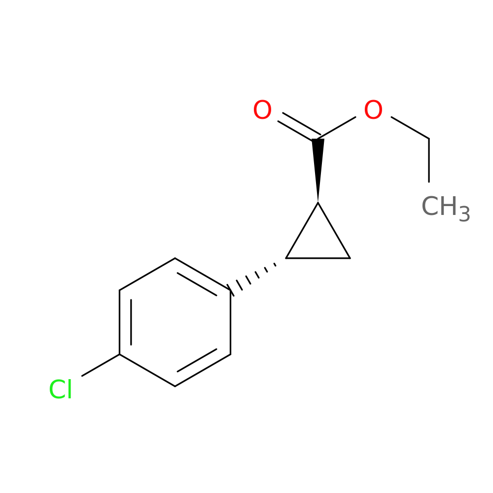 Cyclopropanecarboxylic acid, 2-(4-chlorophenyl)-, ethyl ester, (1S,2S)-