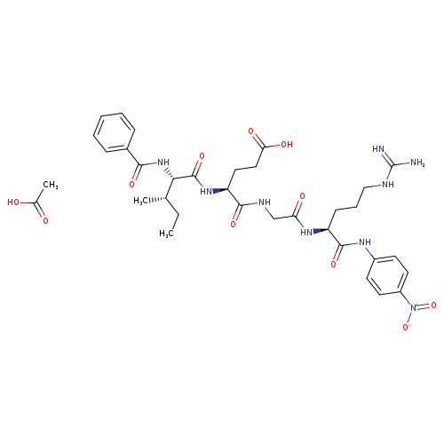 N-benzoyl-L-isoleucyl-L-α-glutamylglycyl-N-(4-nitrophenyl)-L-argininamide, monoacetate