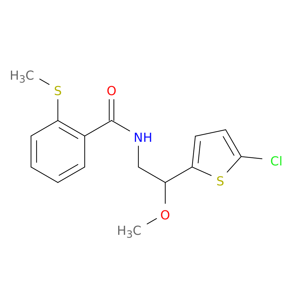 N-[2-(5-chlorothiophen-2-yl)-2-methoxyethyl]-2-(methylsulfanyl)benzamide