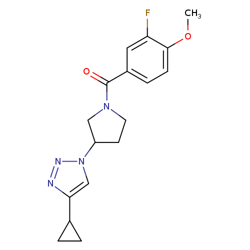4-cyclopropyl-1-[1-(3-fluoro-4-methoxybenzoyl)pyrrolidin-3-yl]-1H-1,2,3-triazole