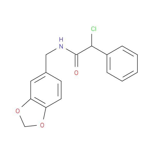 N-[(1,3-dioxaindan-5-yl)methyl]-2-chloro-2-phenylacetamide