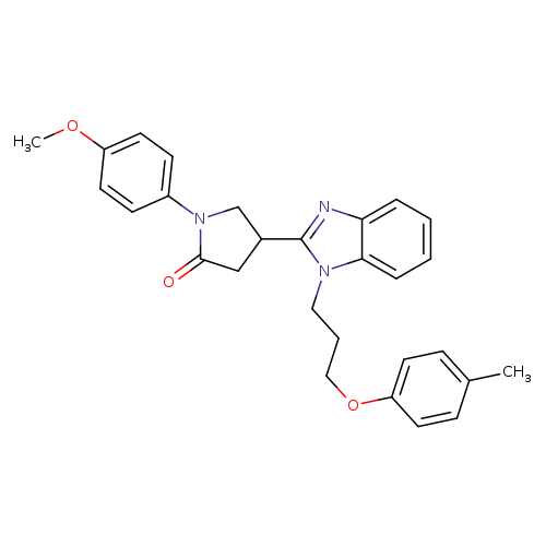 1-(4-methoxyphenyl)-4-{1-[3-(4-methylphenoxy)propyl]-1H-1,3-benzodiazol-2-yl}pyrrolidin-2-one