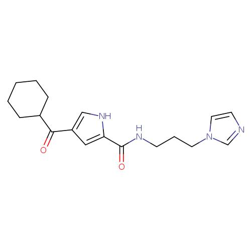 4-cyclohexanecarbonyl-N-[3-(1H-imidazol-1-yl)propyl]-1H-pyrrole-2-carboxamide