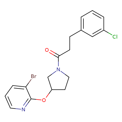 1-{3-[(3-bromopyridin-2-yl)oxy]pyrrolidin-1-yl}-3-(3-chlorophenyl)propan-1-one