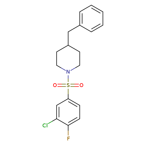 4-benzyl-1-(3-chloro-4-fluorobenzenesulfonyl)piperidine