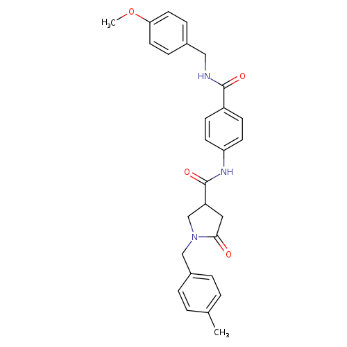 N-(4-{[(4-methoxyphenyl)methyl]carbamoyl}phenyl)-1-[(4-methylphenyl)methyl]-5-oxopyrrolidine-3-carboxamide