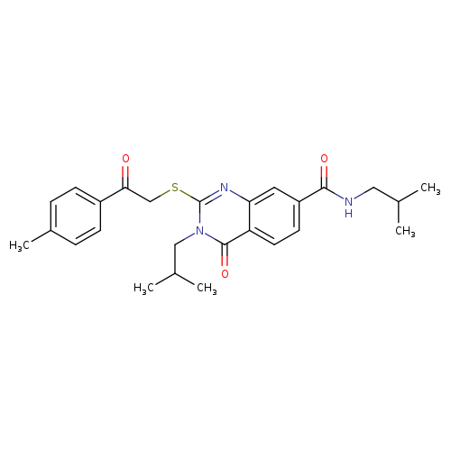 2-{[2-(4-methylphenyl)-2-oxoethyl]sulfanyl}-N,3-bis(2-methylpropyl)-4-oxo-3,4-dihydroquinazoline-7-carboxamide