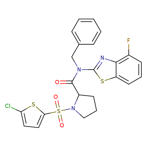 N-benzyl-1-[(5-chlorothiophen-2-yl)sulfonyl]-N-(4-fluoro-1,3-benzothiazol-2-yl)pyrrolidine-2-carboxamide