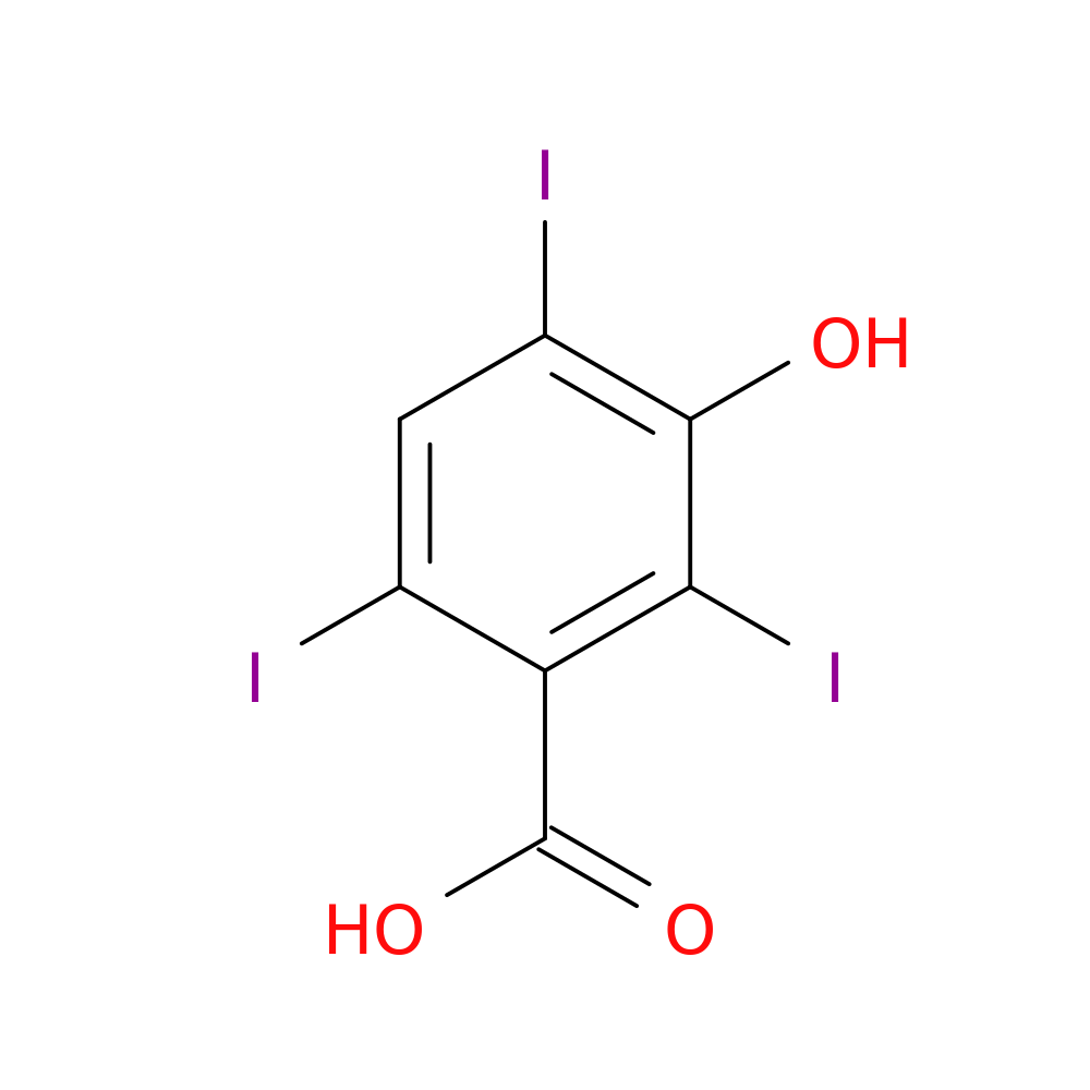Benzoic acid, 3-hydroxy-2,4,6-triiodo-