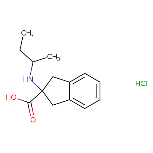 2-[(butan-2-yl)amino]-2,3-dihydro-1H-indene-2-carboxylic acid hydrochloride