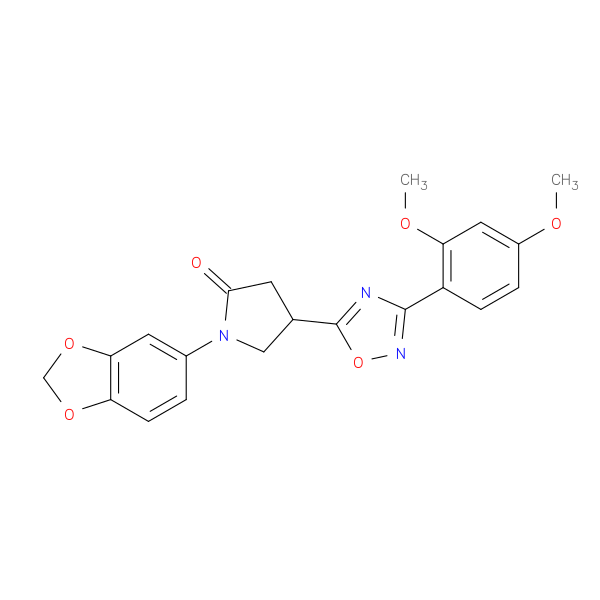 1-(2H-1,3-benzodioxol-5-yl)-4-[3-(2,4-dimethoxyphenyl)-1,2,4-oxadiazol-5-yl]pyrrolidin-2-one