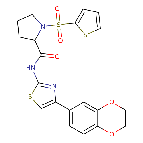 N-[4-(2,3-dihydro-1,4-benzodioxin-6-yl)-1,3-thiazol-2-yl]-1-(thiophene-2-sulfonyl)pyrrolidine-2-carboxamide