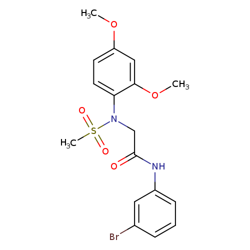 N-(3-bromophenyl)-2-[2,4-dimethoxy(methylsulfonyl)anilino]acetamide