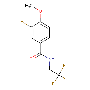 3-fluoro-4-methoxy-N-(2,2,2-trifluoroethyl)benzamide