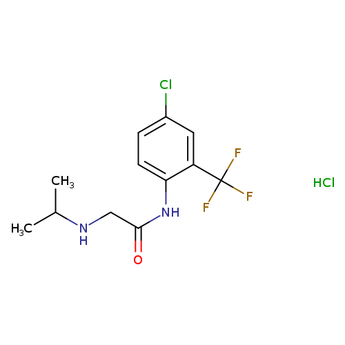 N-[4-chloro-2-(trifluoromethyl)phenyl]-2-[(propan-2-yl)amino]acetamide hydrochloride