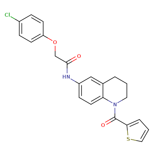 2-(4-chlorophenoxy)-N-[1-(thiophene-2-carbonyl)-1,2,3,4-tetrahydroquinolin-6-yl]acetamide