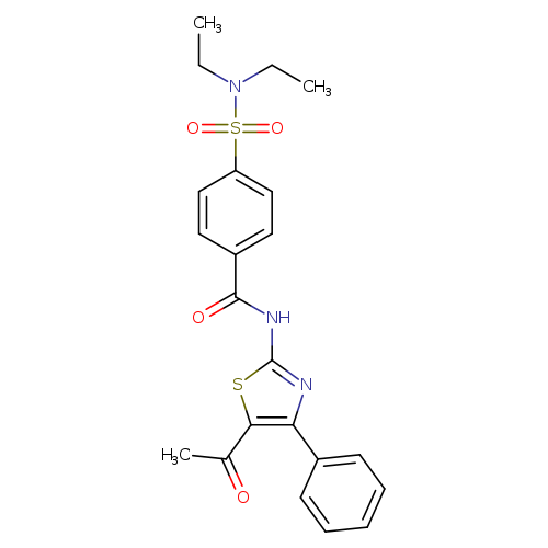N-(5-acetyl-4-phenyl-1,3-thiazol-2-yl)-4-(diethylsulfamoyl)benzamide