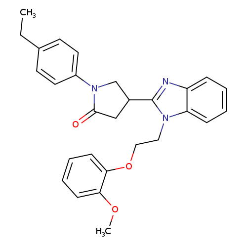 1-(4-ethylphenyl)-4-{1-[2-(2-methoxyphenoxy)ethyl]-1H-1,3-benzodiazol-2-yl}pyrrolidin-2-one