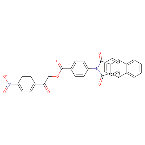 2-{4-nitrophenyl}-2-oxoethyl 4-(16,18-dioxo-17-azapentacyclo[6.6.5.0~2,7~.0~9,14~.0~15,19~]nonadeca-2,4,6,9,11,13-hexaen-17-yl)benzoate