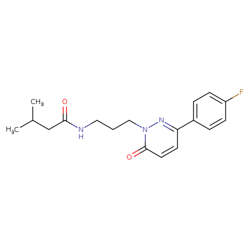 N-{3-[3-(4-fluorophenyl)-6-oxo-1,6-dihydropyridazin-1-yl]propyl}-3-methylbutanamide