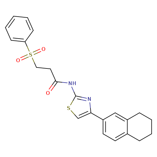 3-(benzenesulfonyl)-N-[4-(5,6,7,8-tetrahydronaphthalen-2-yl)-1,3-thiazol-2-yl]propanamide