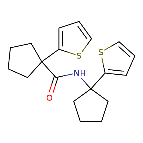 1-(thiophen-2-yl)-N-[1-(thiophen-2-yl)cyclopentyl]cyclopentane-1-carboxamide